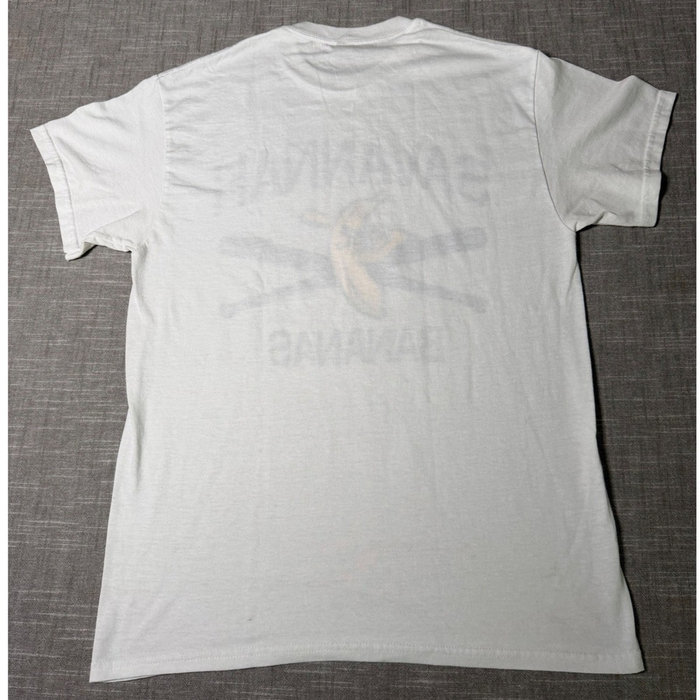 Savannah Bananas Baseball Graphic T-Shirt White Short Sleeve Crewneck Tee - Picture 4 of 6